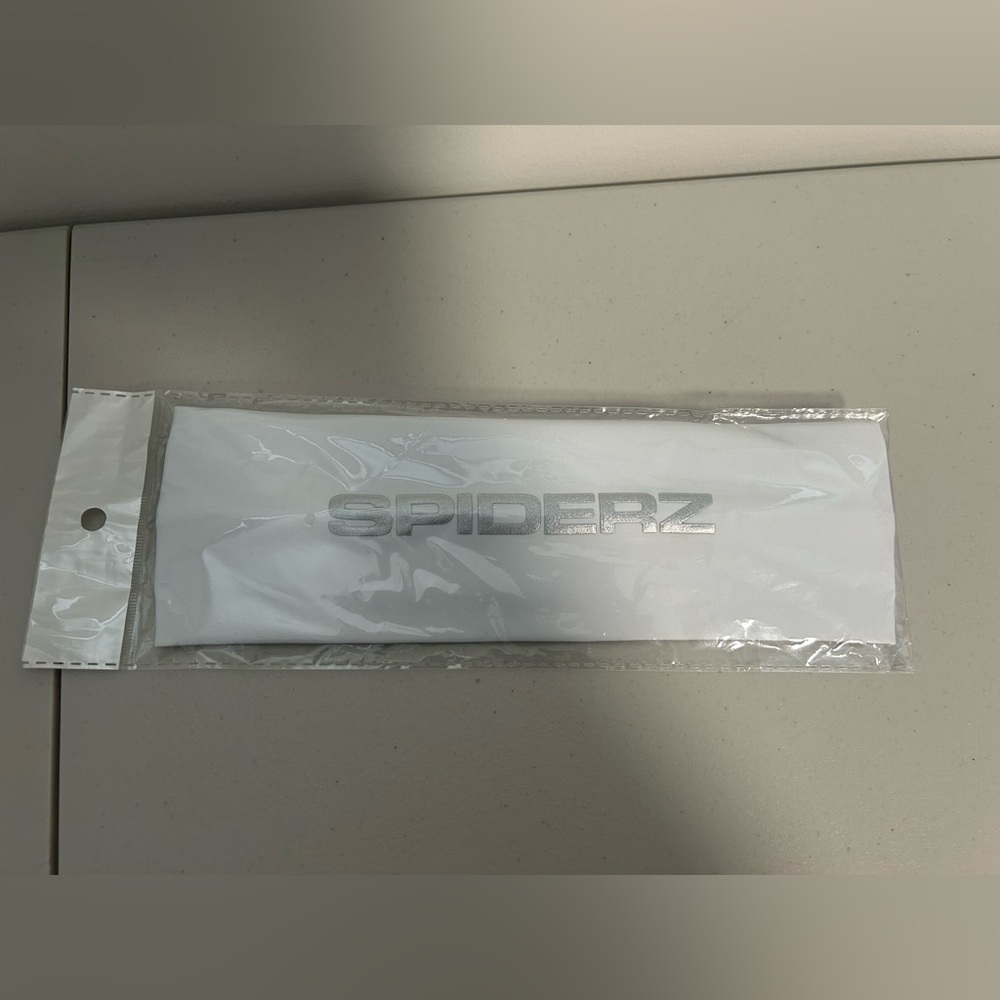 Spiderz Softball Headband Stretch Grippy Cinched White
